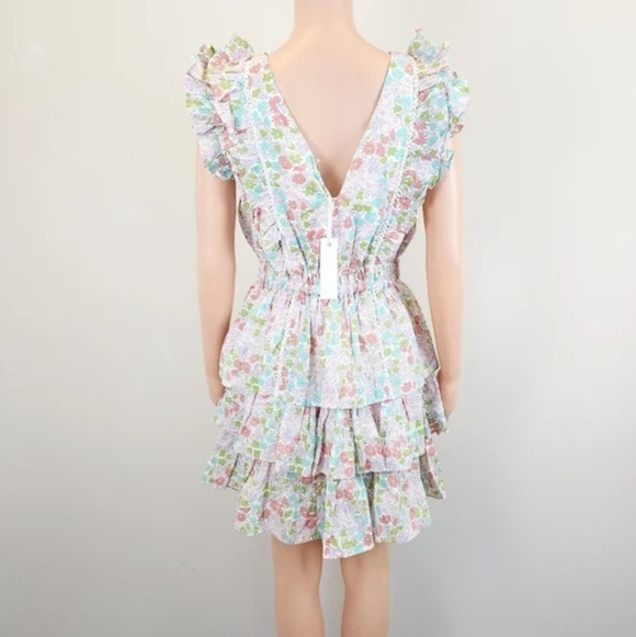 Love The Label Floral Cotton Layered Mini Dress - Picture 5 of 12
